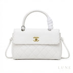 Chanel CC Turn-Lock Bag – White - View 1