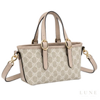 Gucci Bag | GG Emblem Mini Tote Bag – Beige – White