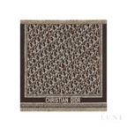 Dior Oblique Scarf – Dark Brown