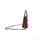 Chanel | Brown Quilted Aged Calfskin Mini Kelly Brushed Gold Hardware - View 2