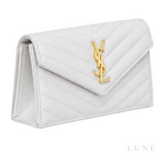 Saint Laurent Cassandre Wallet on Chain – White