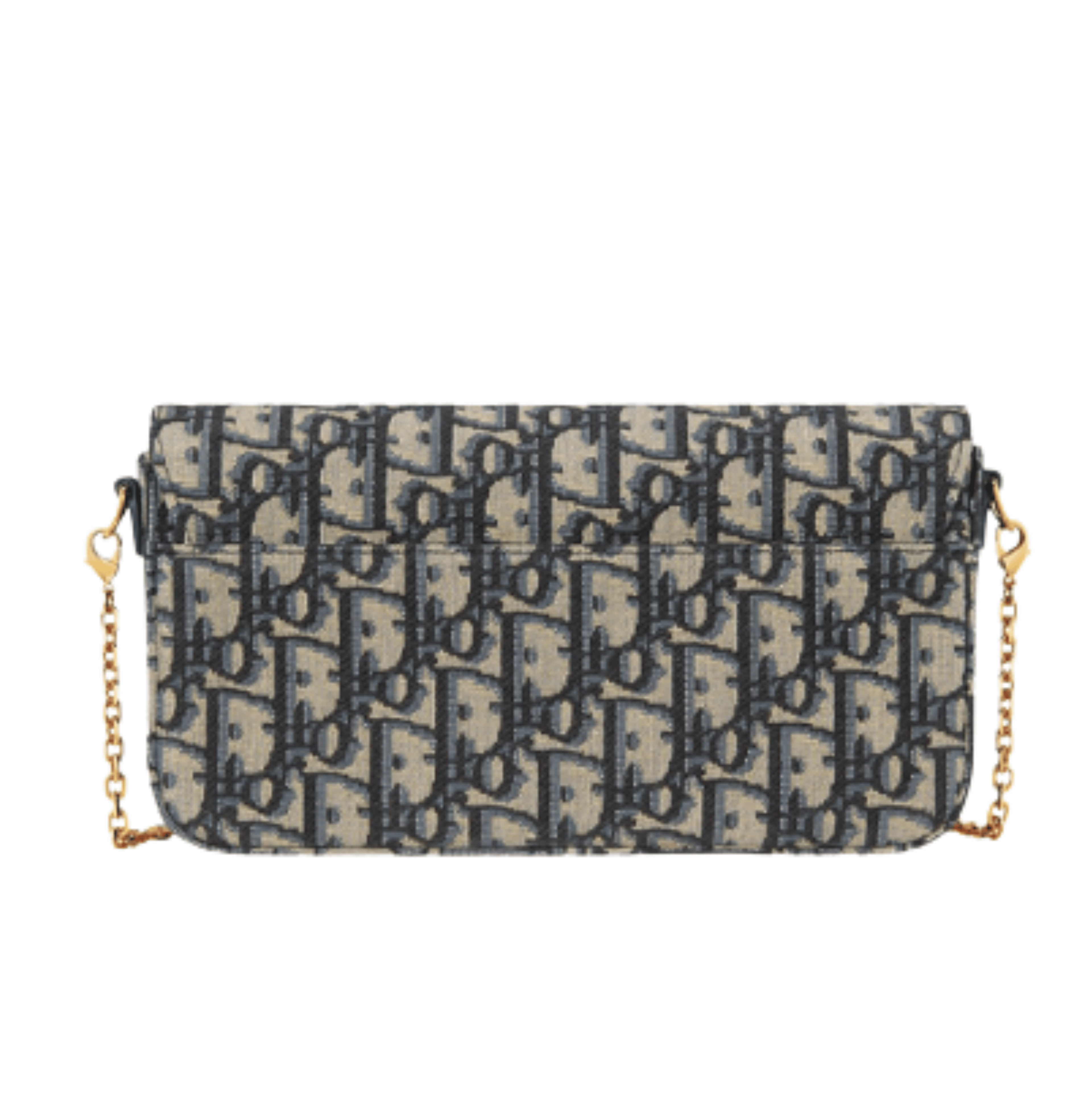 Dior 30 Montaigne East-West Chain Bag Blue Dior Oblique Jacquard Canvas