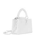 Louis Vuitton Capucines East-West Quartz White