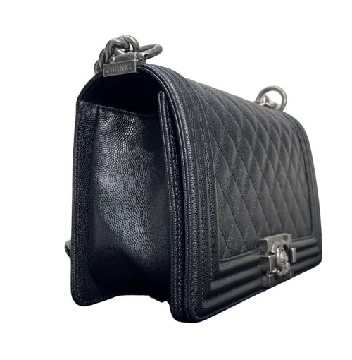 Chanel Boy Bag - Black Caviar Leather
