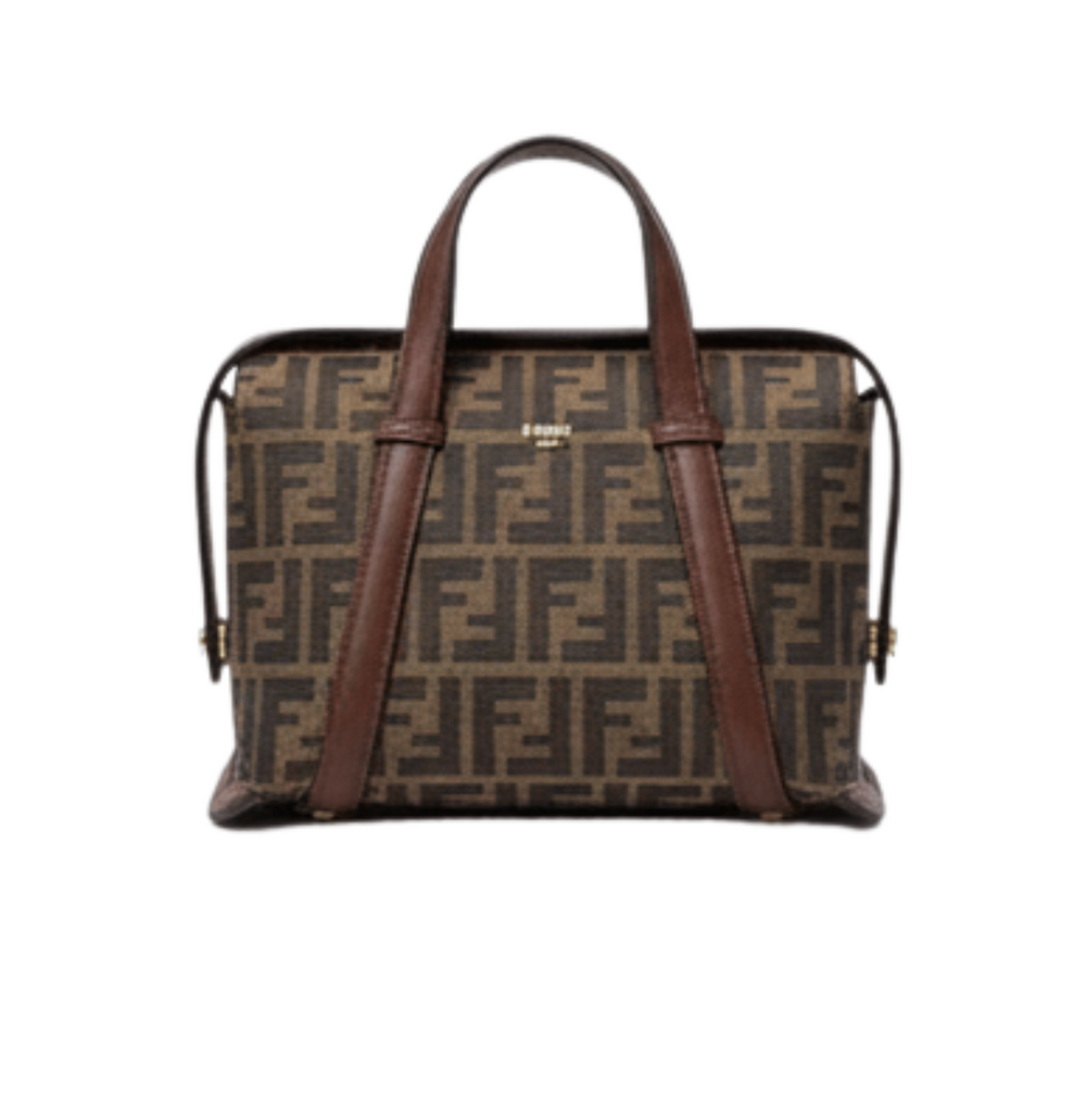 Fendi Ff Jacquard Medium Boston Bag