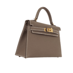 Hermès Kelly Mini Ii Sellier Bag - Etoupe Epsom Leather with Gold Hardware