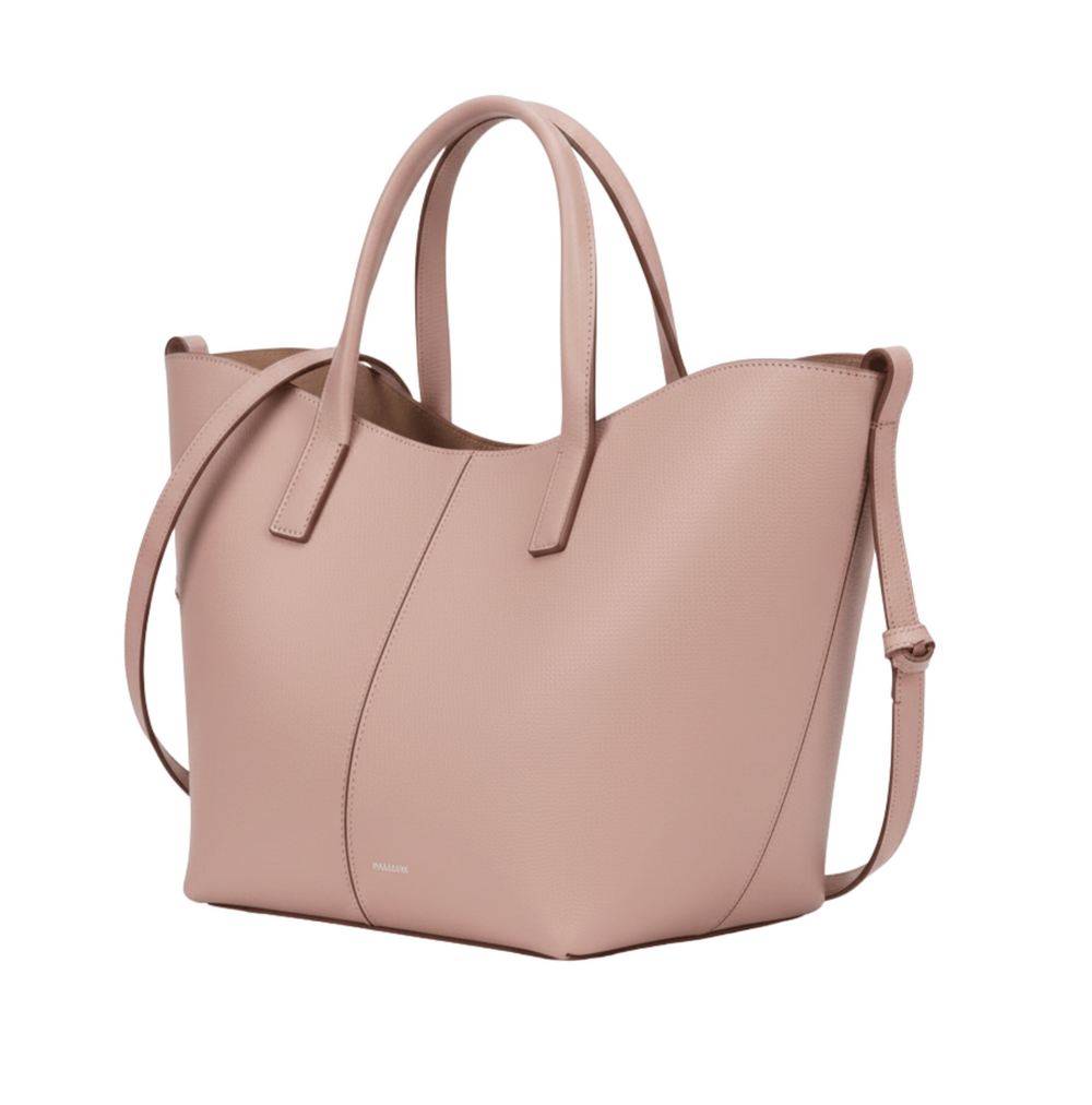 Polène Cyme Mini Textured Pink Leather