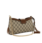 Gucci GG Supreme Monogram Calfskin Small Padlock Chain Shoulder Bag